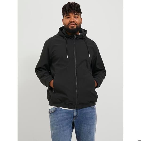 Plus size Jack & Jones Basic Softshell sweatshirt svart XXXXXXL