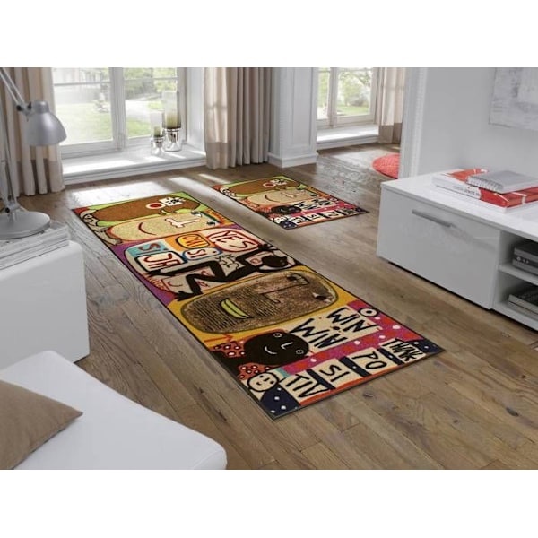 Matt - Design - Champagne - 75 x 190 cm - Tvättbar - Halkfri - Samtida Champagner