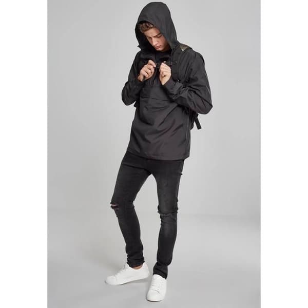 Urban Classics - BASIC Pullover Windbreaker Jacka svart Svart S