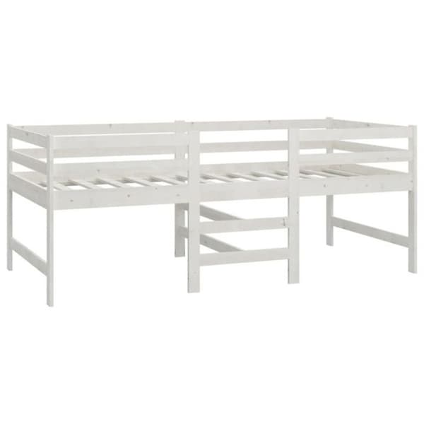 vidaXL Sängstomme Vit 90x200 cm Massiv furu 833096