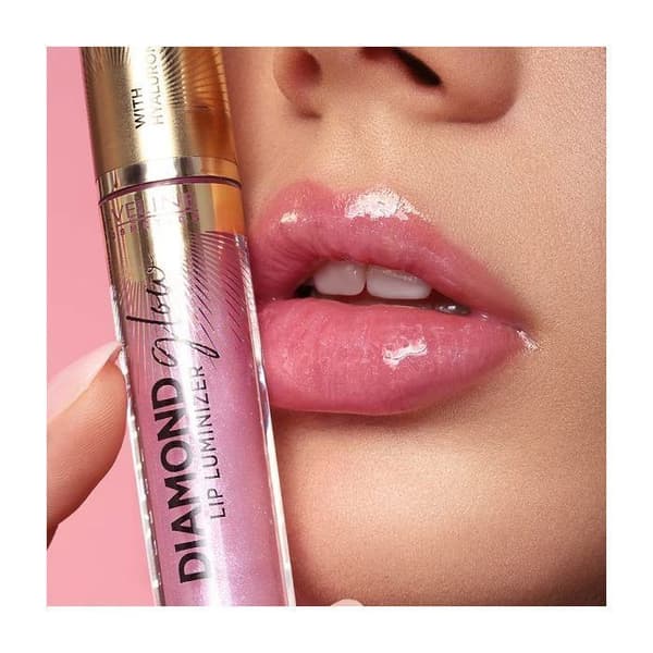 Gloss - EVELINE - Diamond Glow Lip Luminizer - Nr 05 - Glittrande lys - Rosa Ros
