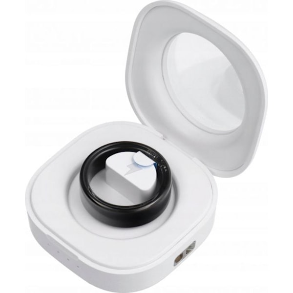 Oem Smartwatch Smart Ring R11M - smart ring i stål med laddstation storlek 10 (19,8 mm) svart