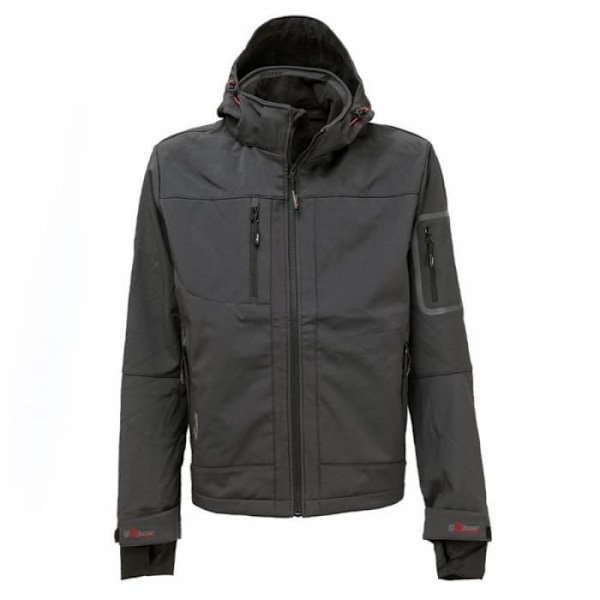 U-Power - Stretch Mörkgrå Work Softshell Jacka METROPOLIS Mörkgrå XXL
