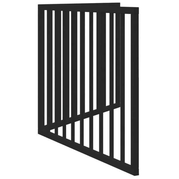 vidaXL Fällbar hundgrind 2 paneler svart poppelträ 352192