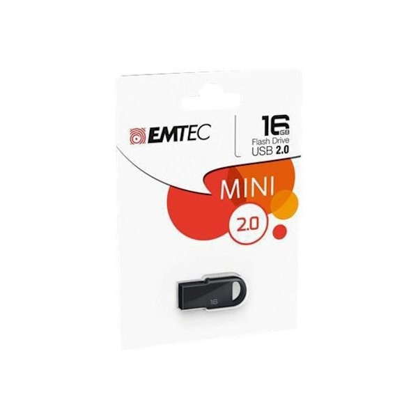 EMTEC D250 Mini USB-minne - 16 GB - USB 2.0 - Svart