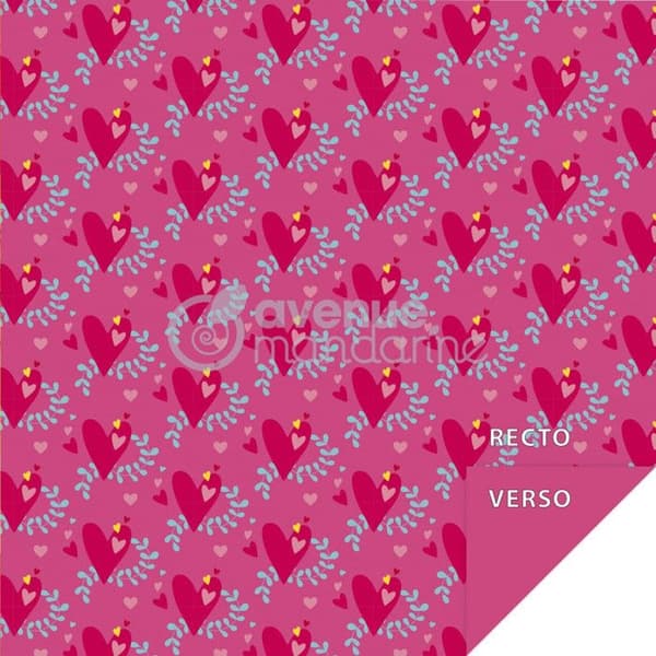 Fällbara papper - AVENUE MANDARINE - Papperskärlek - Vit - 60 ark - 20x20 cm