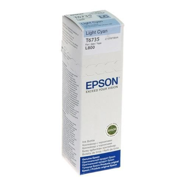 Blå bläckpatron - EPSON - C13T67354A - Ljuscyan - Refill bläck - 70 ml