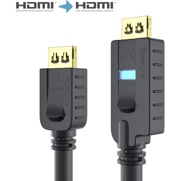 Aktiv HDMI-kabel 18 Gbps med Ethernet PureLink PI2010-200 Svart