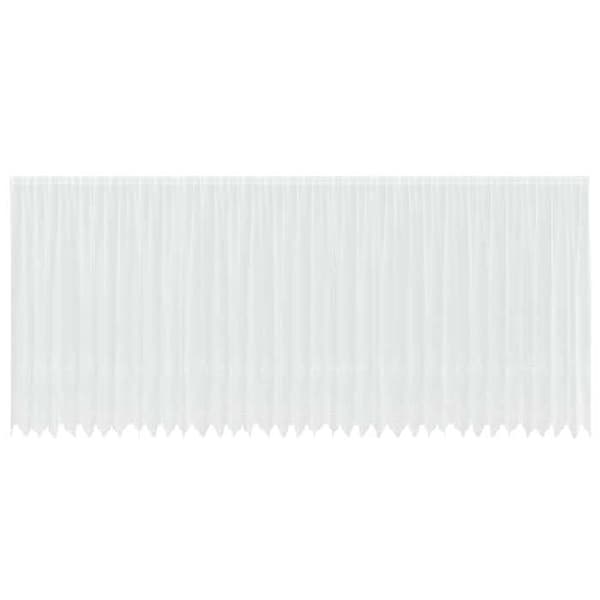vidaXL Blommig Spetsgardin Vit 220 x 900 cm Polyester 4107846