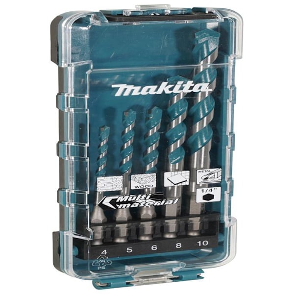 Perforator Makita - E-16732 - Perforator SET MED UNIVERSALBORR 1/4HEX /5 st.