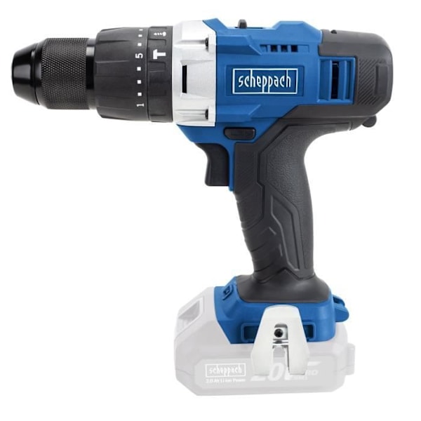 SCHEPPACH Sladdlös borrmaskin CCD45-20ProS - LED - 20 V utan laddare eller batteri blått och svart