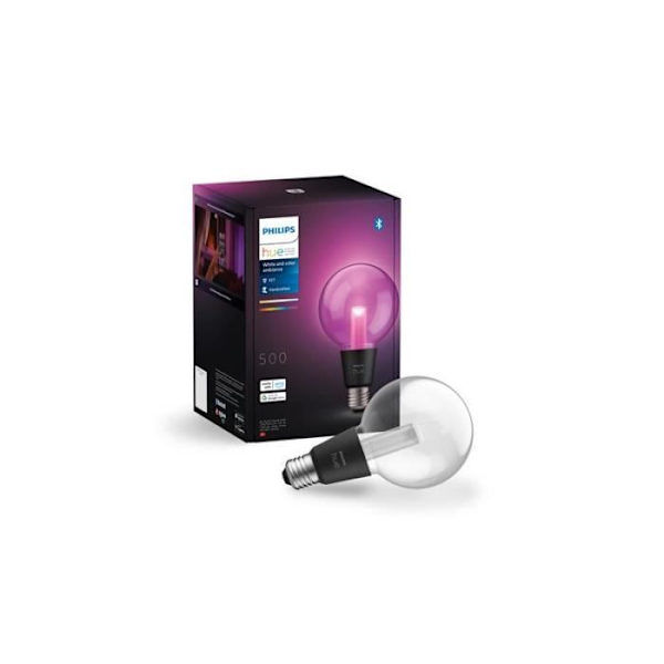 Ansluten glödlampa - PHILIPS HUE - G95 E27 - Vit - LED - Anslutet objekt - Dimmer kompatibel
