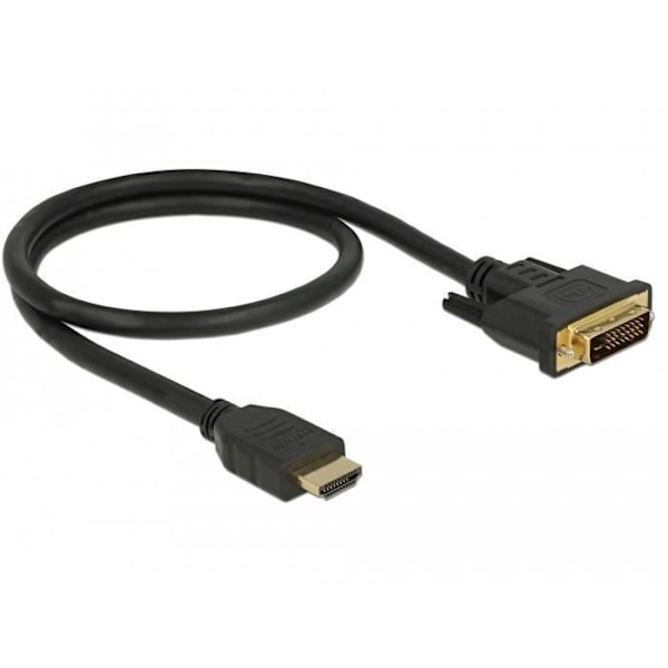 DeLOCK 85651, 0,5 m, HDMI typ A (standard), DVI, hane, hane, guld