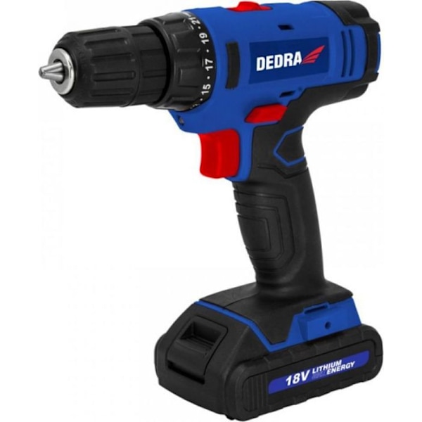 Skruvdragare - urvridare Dedra - DED7880 - Borrskruvdragare 18 V 1 batteri 1,5 Ah