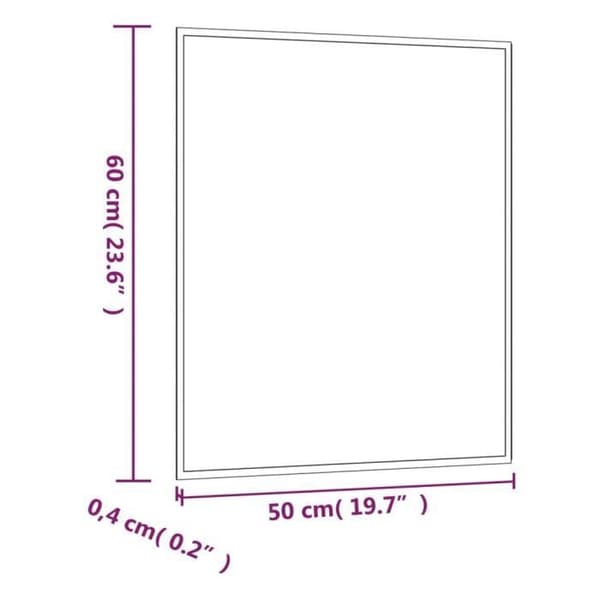 vidaXL Väggspegel 50x60 cm Rektangulär 350449