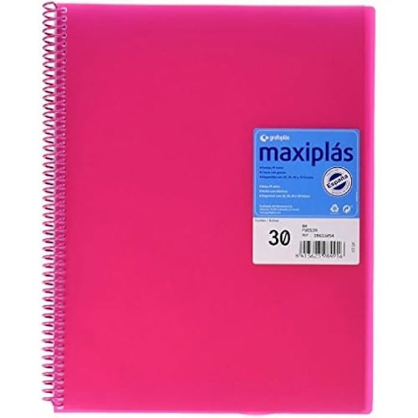 Pouch A4 - GRAFOPLÁS - 39833054 - Omslag i polypropen - 30 Pouch - Fuchsia fuchsia