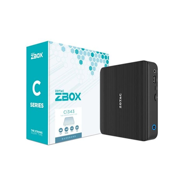 Mini PC - ZOTAC - ZBOX edge CI343 - Intel Core i3 - 8 GB RAM - 1 TB SSD - Windows 10 Svart