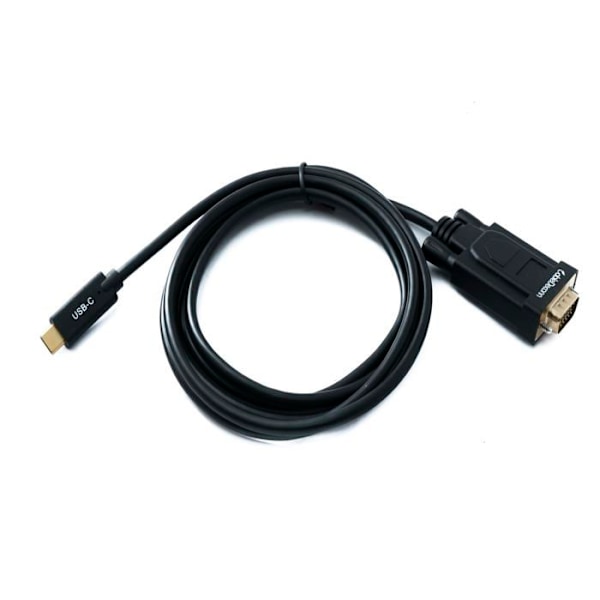 System-s - 87190988 - VGA-kabel 180 cm hane till USB 3.1 typ C hane panelmontering skruv DSub 15 pinar