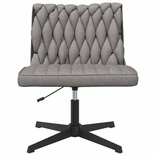 Skrivbordsstol med snurrfunktion - VIDAXL - Ljusgrå - 100% polyester - Justerbar höjd - Modern design Ljusgrått