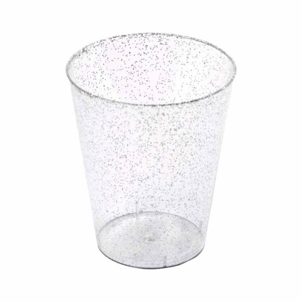 Plastglas - Glitter - 20-pack - 20 cl - Silver Pengar
