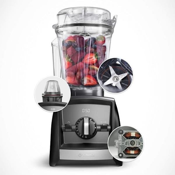 Vitamix Ascent 2500 Mixer Svart med digital timer och pulsfunktion. (Kapacitet 2.0 liter) - A2500B