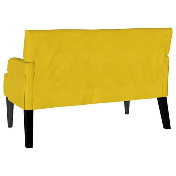 Banc Vidaxl Banc Chesterfield Gul 112 x 65,5 x 75 cm Sammet