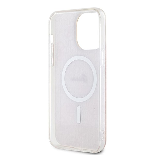 Coque för iPhone 15 Pro - Guess IML 4G MagSafe (GUHMP15LH4STP) - Rosa