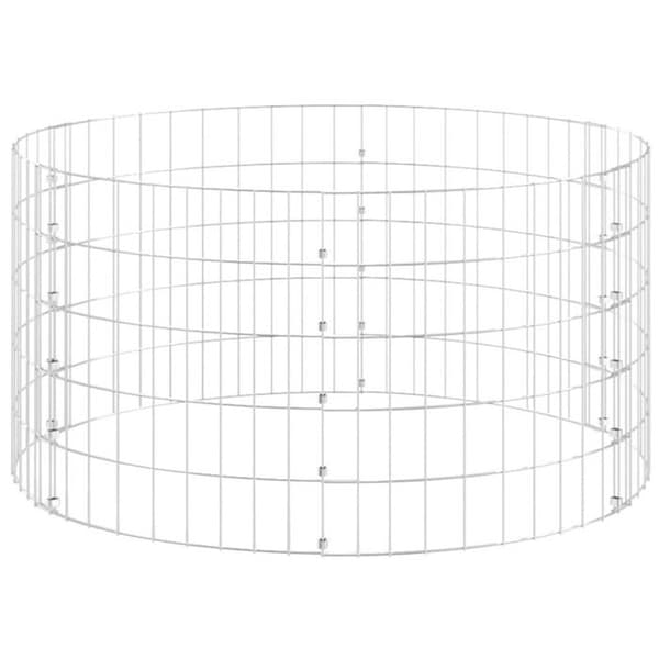 vidaXL Trädgårdskompostör Ø100x50 cm Galvaniserat stål 3115943