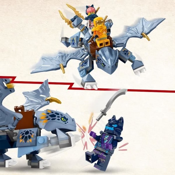 LEGO NINJAGO 71810 Den unga draken Riyu, byggsats, 3 minifigurer Ninja Grön