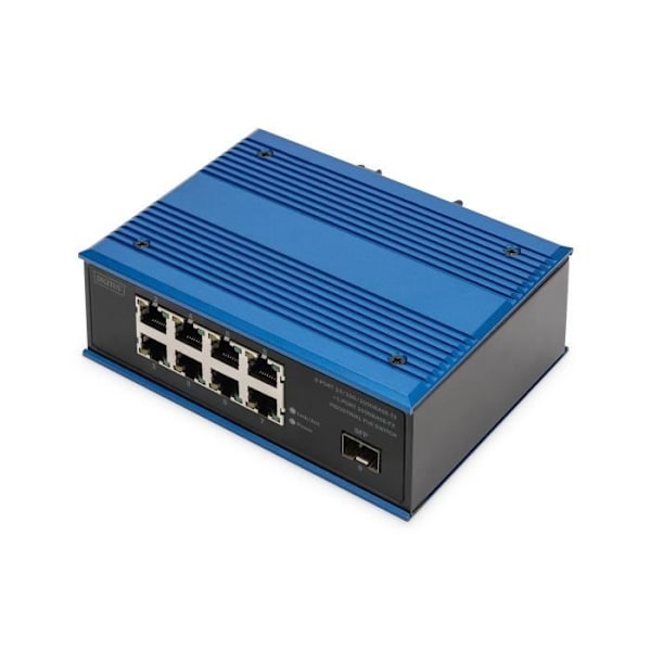 Industriell PoE-switch 8 portar 10-100-1000BASE-TX + 1 port - DIGITUS