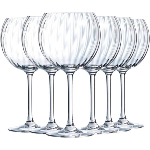 Fotade glas - CHEF & SOMMELIER - Symmetri - 58 cl - Set om 6 - Vertikala linjer