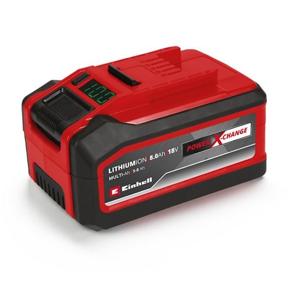 Einhell Batteri 8,0 Ah Multi-Ah Power X-Change PLUS (18V, 5-8 Multi-Ah, för alla Einhell Power X-Change-enheter)