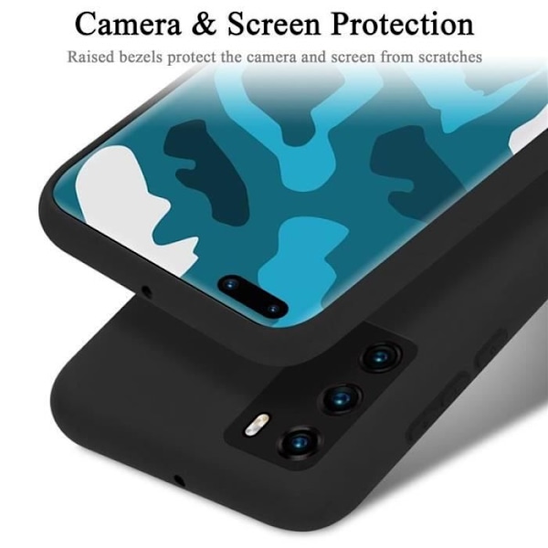 Coque - CADORABO - Huawei P40 - Silikon TPU - Skydd 360° - Halosäkert - Lätt Svart