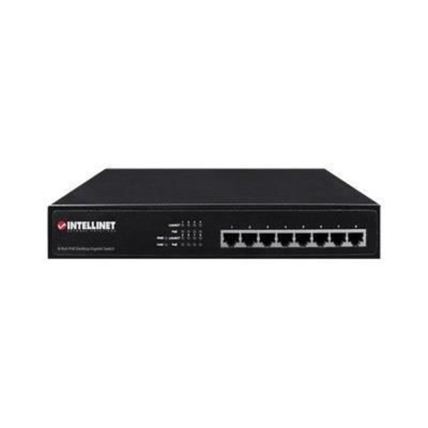 MANHATTAN switch - INTELLINET 560641 - 8 Gigabit Ethernet PoE+ portar - Svart