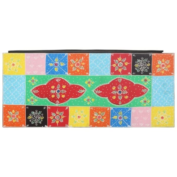 Multifärgad TV-möbel 80x35x50 cm i mangoträ
