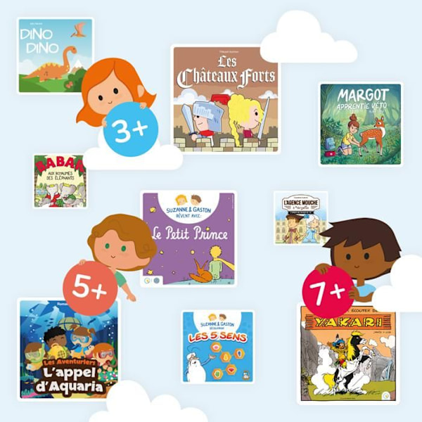Educational Console - Suzanne och Gaston upptäcker medeltidsboxen - Lunii - Interaktiv ljudbok från 5 år att lyssna på