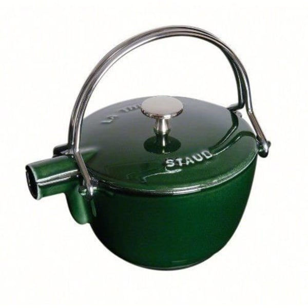 Teapot / Kettle - Staub - 1650085 - Emaljerad gjutjärn - Färg Basilika - 1,15 L Basilika