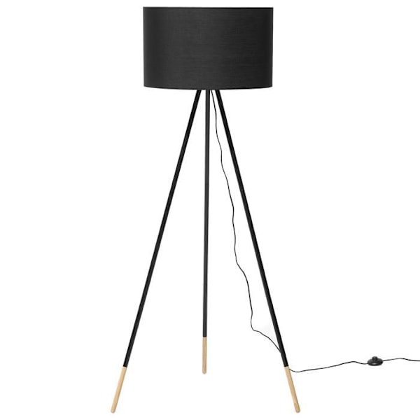 TOBOL svart stativ golvlampa
