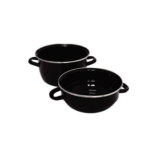 Emaljerade musselgrytor 1 kg - Olympia Svart