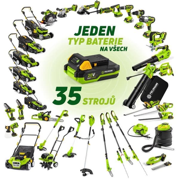 Batteri - FIELDMANN - 20V - 8Ah Grönt och svart