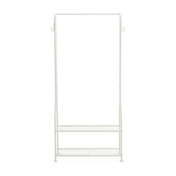 Basics Sovrumsgarderob - GAR-052WH - Amazon Garderob med två nedre hyllor, vit, 67,9 x 35,5 x 149,8 cm