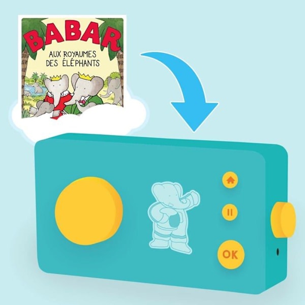 E-bok barn - Lunii - ALBR14003 - Interaktiv ljudbok - Paket med färgläggning - 12 historier Flerfärgad