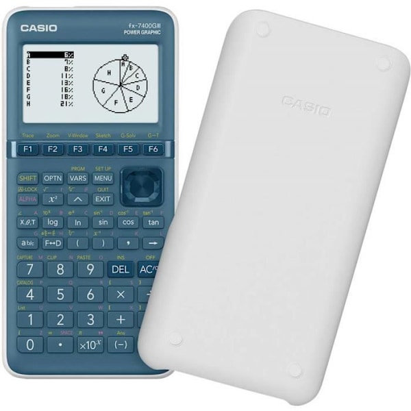 Casio FX-7400GIII Grafräknare cyan Display: 21 batteridriven (B x H x D) 87,5 x 21,3 x 180,5 mm