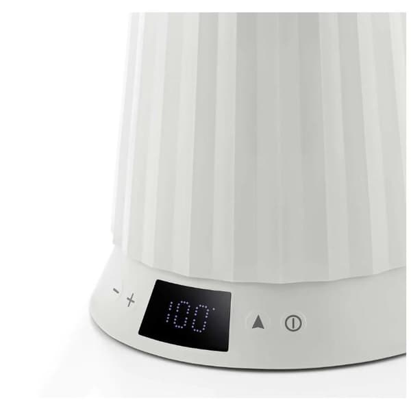 Elkettle - ALESSI - Plissé - 1,7 L - Elektronisk temperaturkontroll - 360° bas Vit