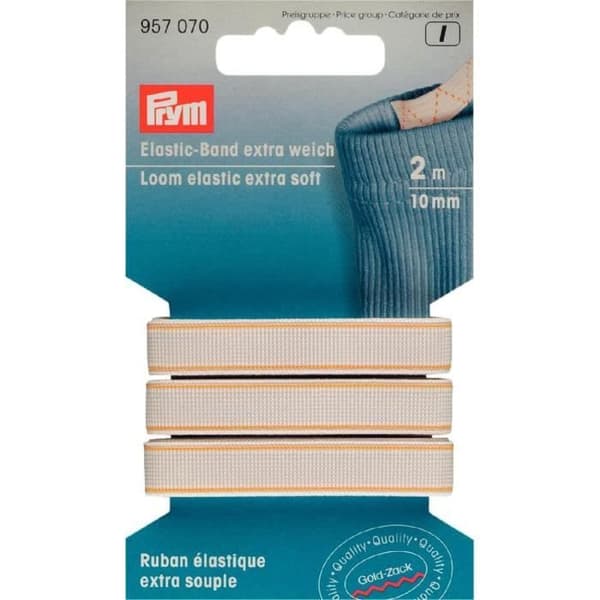 PRYM Elastiskt band 10 mm Vit Vit