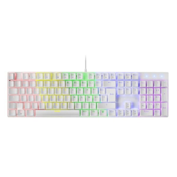 Mekaniskt spelartangentbord (röd switch) Mars Gaming MK422 RGB (Vit) Vit