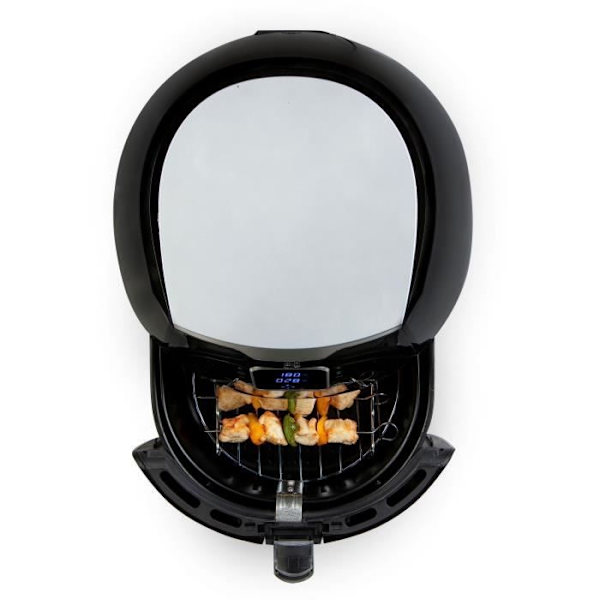 DOMO Deli-Fryer XXL oljefri fritös - 5,5L - Digital skärm - 8 program Svart