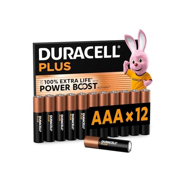 Engångsbatterier - Duracell - LR03 - Plus Power - Paket med 12 - 1,5 V