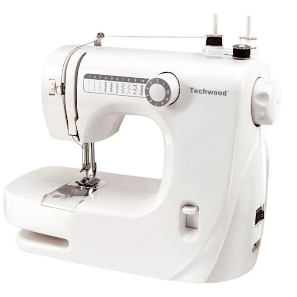 Symaskin - TECHWOOD TMAC-1091 - 10 integrerade modeller - Trådskärare - Dubbelnål