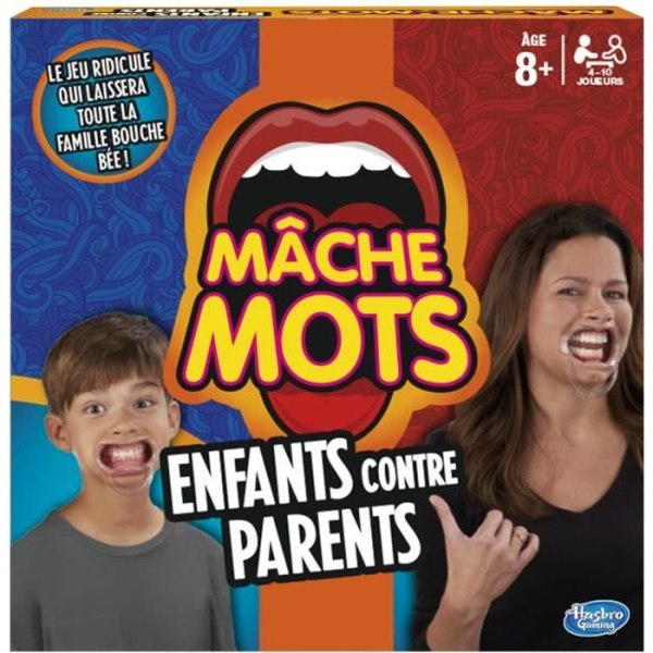 Mache-Mots - Hasbro Gaming - Kids Against Parents - Family Board Game - Brädspel - Fransk version